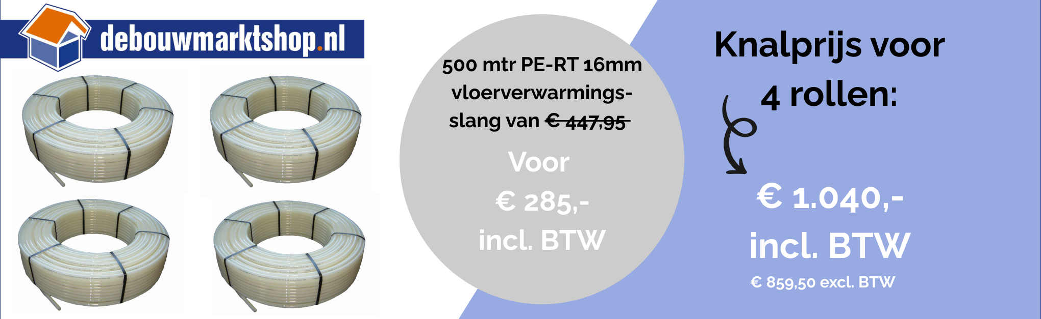 Korting op vloerverwarmingsslangen